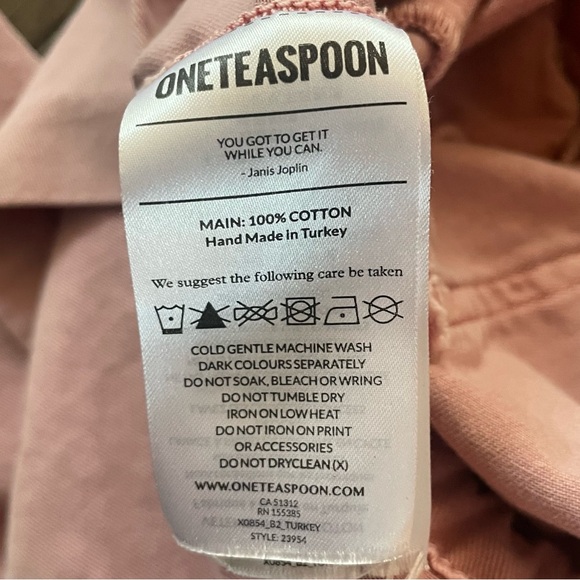 OneTeaspoon x Free People Starship Pink Utility Denim Jumpsuit Coveralls - Picture 7 of 7